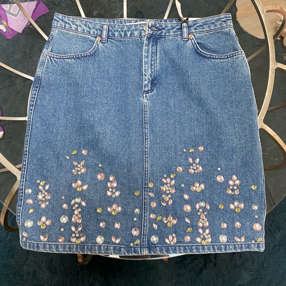 Topshop denim skirt, NWT sz 12